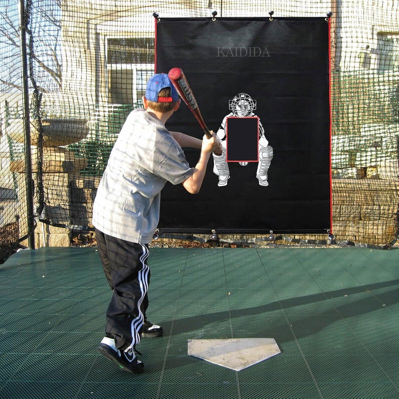 KAIDIDA Baseball Backstop Baseball Rubber Backstop for Batting Cage Indoor Softball Backstop Batting Cage Backstop Mat Backstop - Image 5